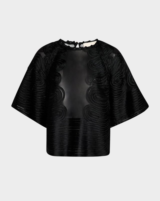 Marlo Textured Silk Blouse